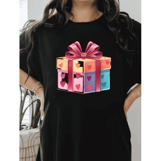Casual Women's Cotton T-Shirt with Bow Detail - Trendy and Comfortable for Every Season