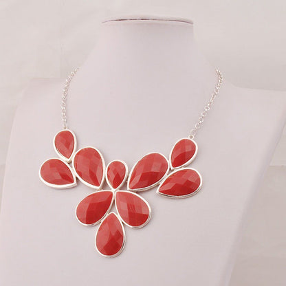Jane Stone Fashion Statement Collar Necklace Vintage Openwork Bib Costume Jewelry