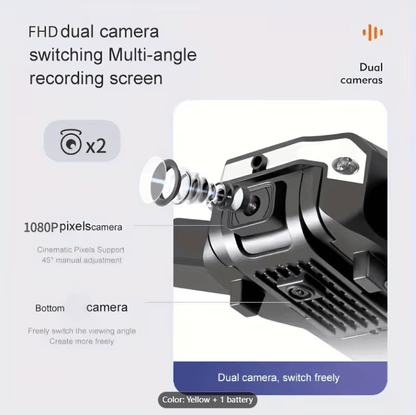 S6 Professional Remote Control Drone, Dual Camera Dual Folding Remote Control Quadcopter Height Holding Remote Control, Christmas Halloween Thanksgiving Gifts