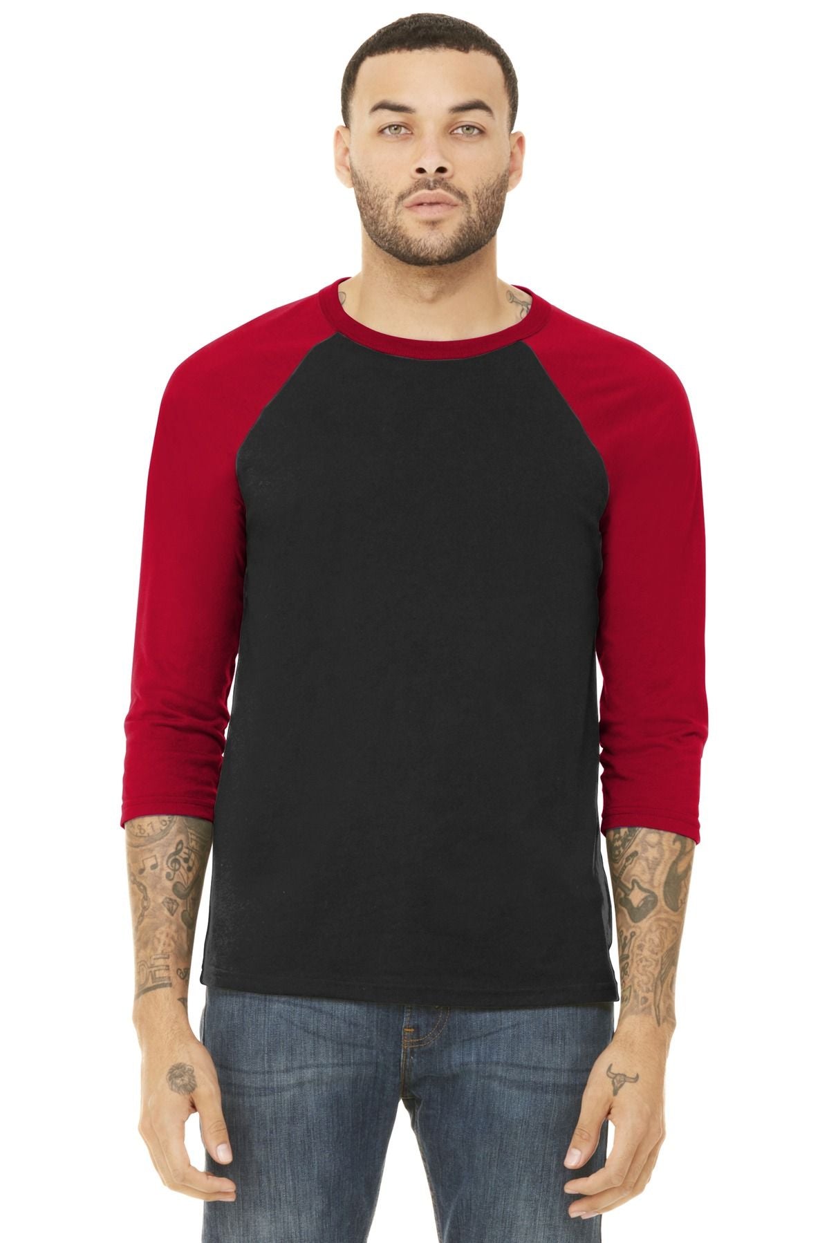 BELLA+CANVAS Unisex 3/4-Sleeve Baseball Tee BC3200