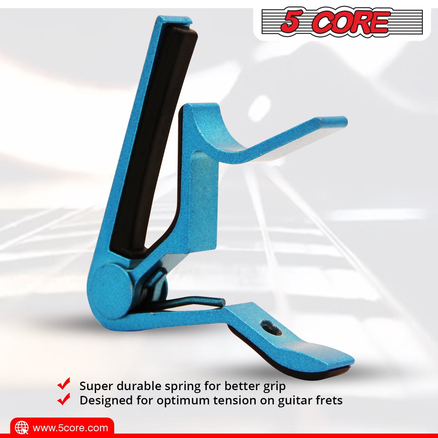 5Core Guitar Capo Acoustic Clip Guitar String Instrument Clamp Fret Electric Guitar Accessories Kapo Guitar Neck CAPO BLUE