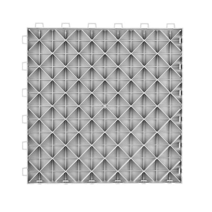 VEVOR Garage Tiles Interlocking, 12 x 12 x 0.53 inch 25 Pack Garage Floor Covering Tiles, Non-Slip Double-Sided Texture Garage Flooring Tiles, for Garages, Basements, Repair Shops, Silver
