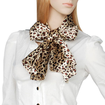 Blando Brown Leopard Stylish Delicately Soft Silky Scarf/Wrap/Shawl(Small)