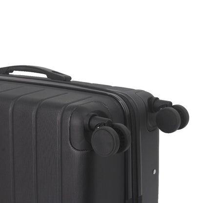 Luggage Sets ABS Hardshell 3pcs Luggage, Lightweight Durable Suitcase sets Spinner Wheels Suitcase with TSA Lock 20''24''28'' Available(Black)