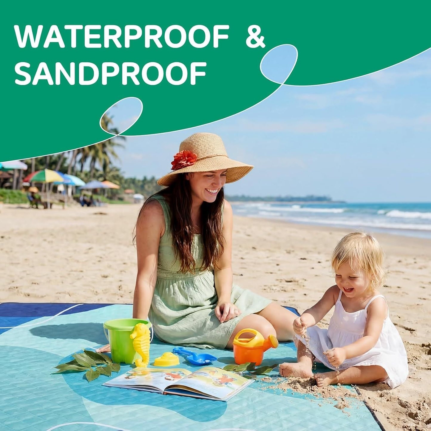 Waterproof Picnic Blanket Outdoor Camping Beach Mat Extra Large Foldable Car Essential Roadtrip Gadget Rv Accessories Glamping Tent Gear Must Haves Hiking Stuff Backpacking Necessities Gift