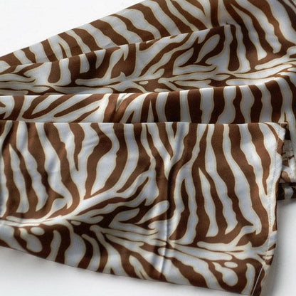 Blando Brown Funky Zebra Animal Pattern super soft Silk Scarf/Wrap/Shawl(Large)