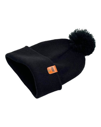 HAAKWEAR Pom Pom Beanie - Made in USA - Black