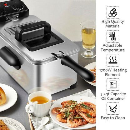 Deep Fryer with Timer for Household & Commercial