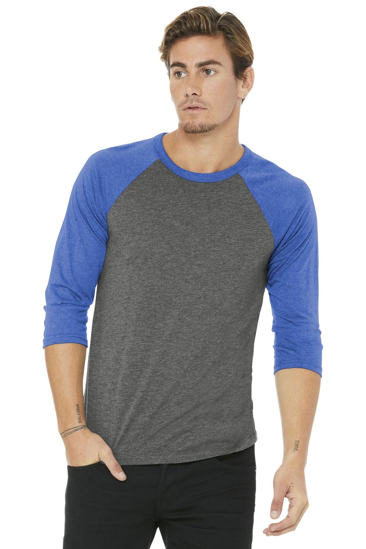 BELLA+CANVAS Unisex 3/4-Sleeve Baseball Tee BC3200