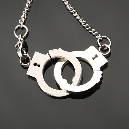 Handcuff Pendant Necklace Fashion Friendship Necklaces Stainless Steel Necklaces for Women