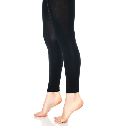 Bamboo Leggings for Women Soft Stretchy Full Length Elastic Leggings with Fancy Accessories