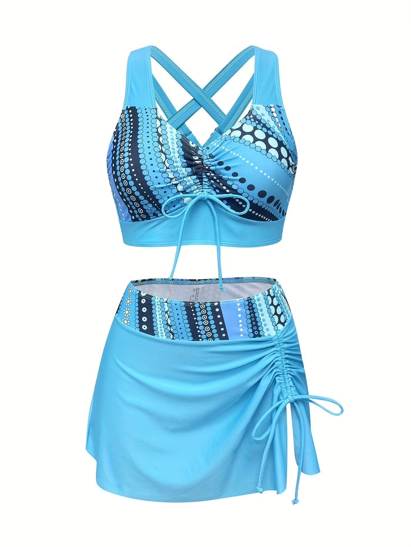 Sky blue two-piece swimsuit