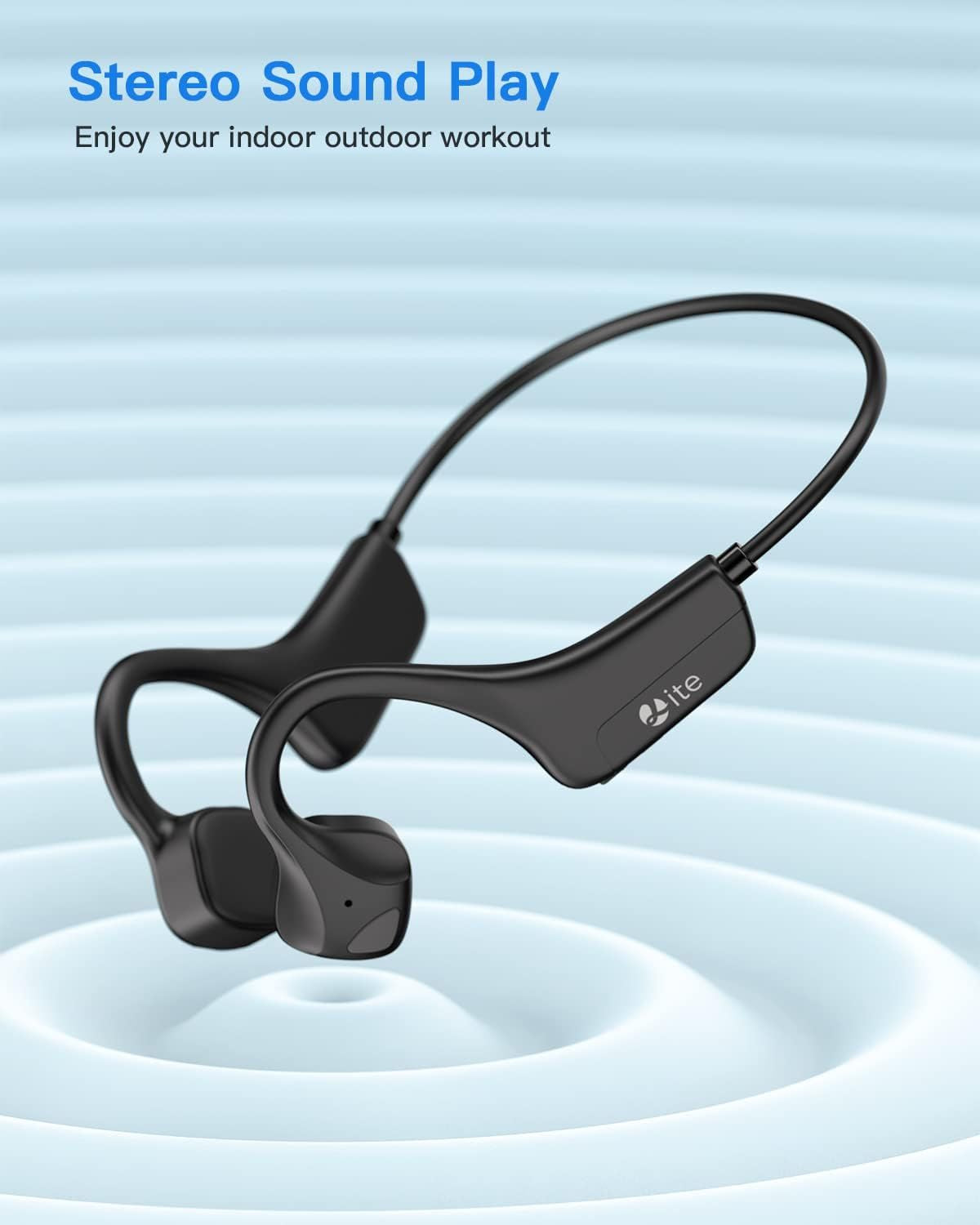 Sport Wireless Bone Conduction Earphones – Open-Ear Safety Design, IPX6 Sweat-proof, 8 Hrs Call