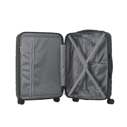 Luggage Sets ABS Hardshell 3pcs Luggage, Lightweight Durable Suitcase sets Spinner Wheels Suitcase with TSA Lock 20''24''28'' Available(Black)