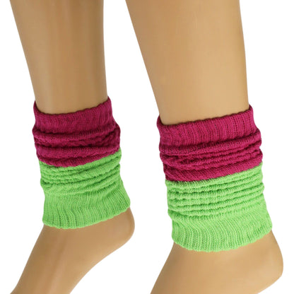 Leg Warmers for Women All Cotton Colorful Soft Knitted Leg Warmer 1 Pair