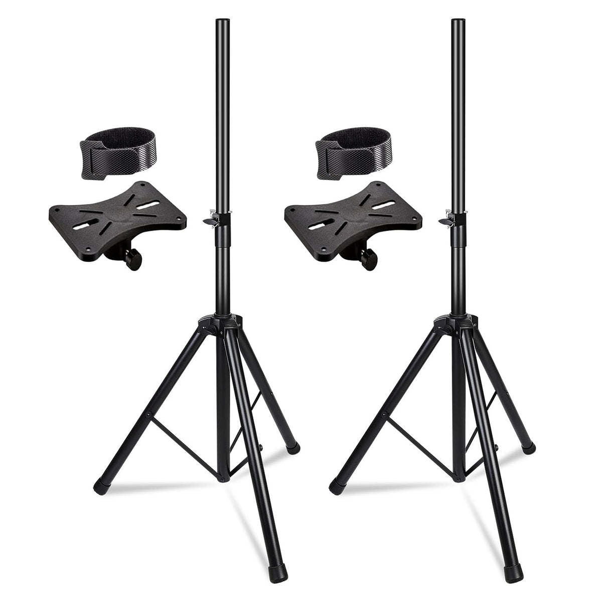 5 Core Speaker Stand Tripod Heavy Duty Adjustable Up to 72 Inch DJ Studio Monitor Stands Pole Mount - SS HD BLK WOB