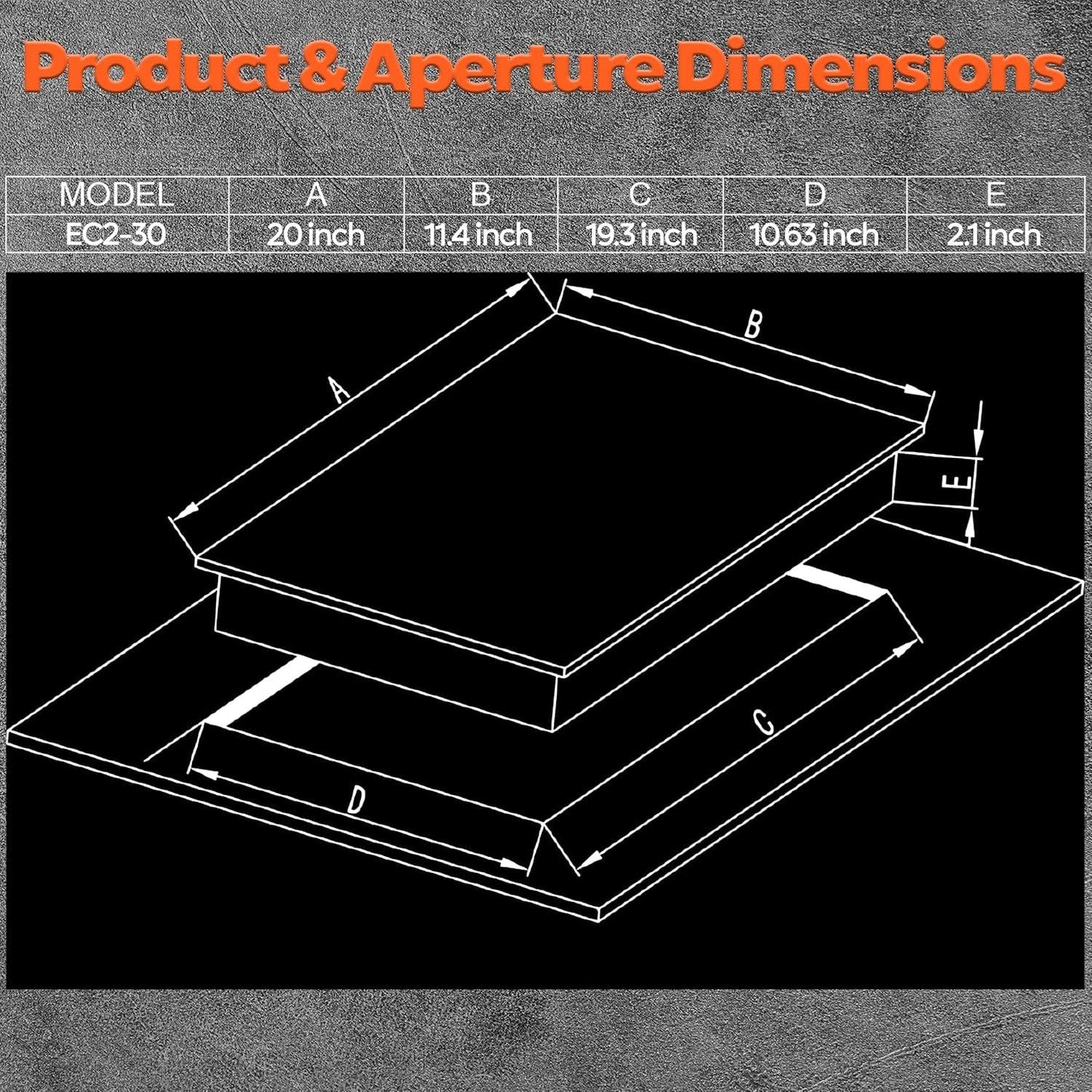 Ramblewood 2 Burner Electric Cooktop, EC2-30, German EGO UL rated burner.