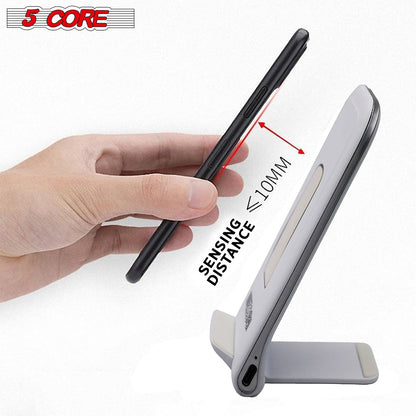 Dock Stand Charger Wireless Black & White 1 Pair Qi 15W Wire Less Fast Charger Pad Stand Quick Charging 5 Core CDKW03