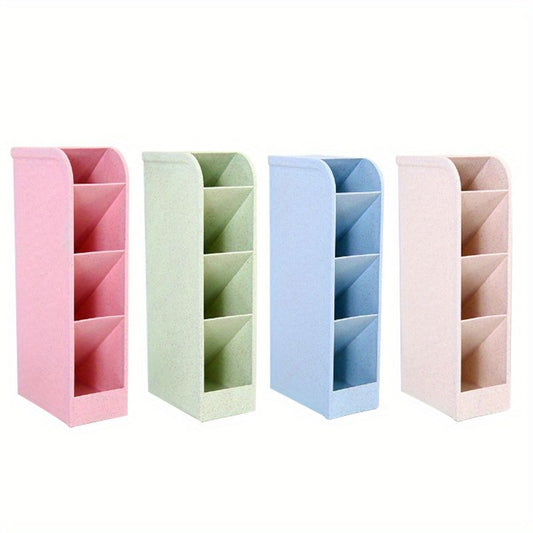 4pcs Multi-Functional Pen/Pencil Markers Holder, Diagonal Matte Pen Holder, Desk Desktop Storage Box, Stationery Rack Frosted Transparent