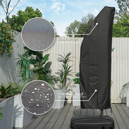Direct Wicker Outdoor Patio Cantilever Umbrella Zipper Cover
