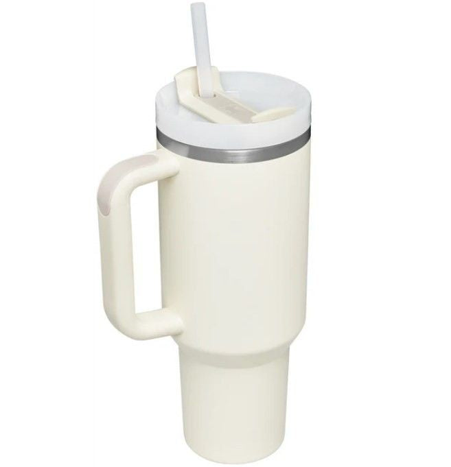 Mug Tumbler with Handle Insulated Tumbler with Lids Straw Stainless Steel Coffee Cups with Adjustable Strap Water Bottle Pouch