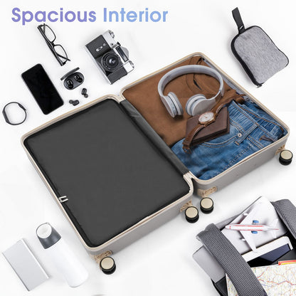 Luggage Set 3 Piece, Lightweight Durable ABS Suitcases with Spinner Wheels and TSA Lock, Carry-on & Checked Travel Luggage (20"/24"/28")