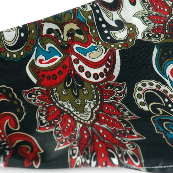 Blando Black & Blue Distinctive Stylish Paisley Pattern Fashion Soft Silky Scarf/Wrap/Shawl(Small)