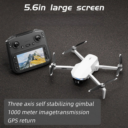 S-X1 GPS Drone, 20-30 Minute Flight, Dual HD 50fps Cameras, 3-Axis Gimbal, 5MP Stabilized Images, Auto Low Power Return, Large Screen Remote