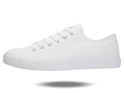 Fear0 NJ Unisex Retro Minimal All White Skateboard Sneaker Canvas Shoes