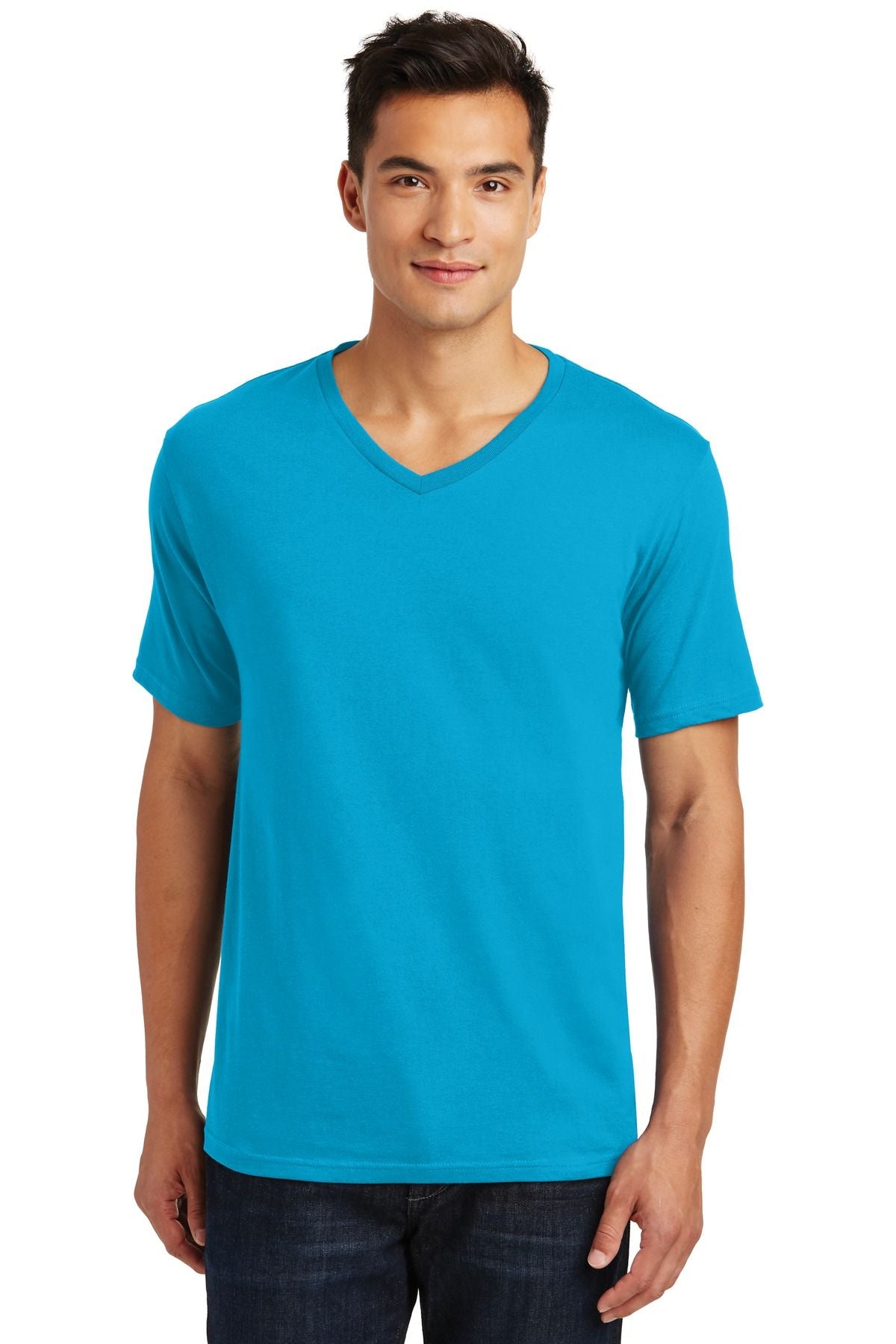 District Made Mens Perfect Weight V-Neck Tee DT1170