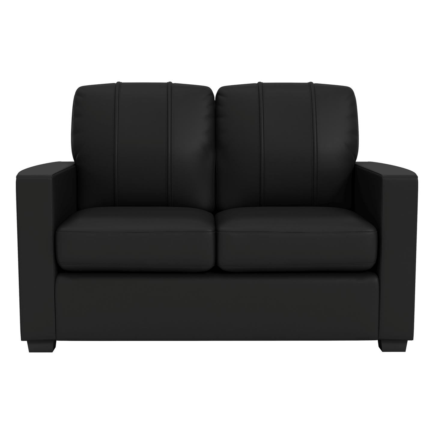 Silver Loveseat with Santa Claus Merry Christmas Logo