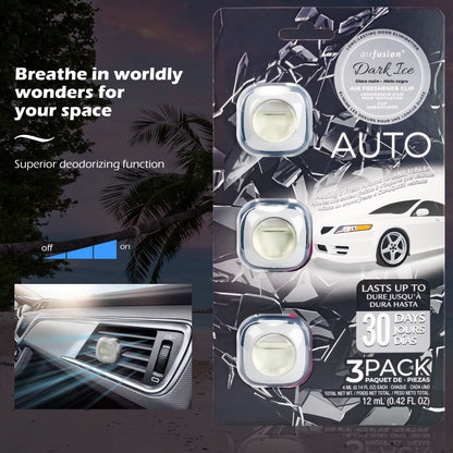 3 Pack Car Air Fresheners - Long Lasting Vent Clips For Men & Women, 3 Pack Up To 90 Days Fits All Car Refresher Odor Eliminator, New Car Scent Variety Pack