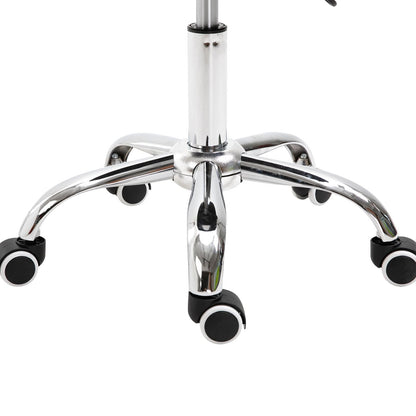 Adjustable Elegance: Hydraulic Salon Stool, Rolling Swivel Saddle Chair, PU Leather Beauty Seat for Spa, Black Finish
