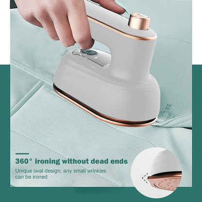 Professional Mini Steam Iron Handheld Portable Garment Steamer Dry Wet Double Clothes Fabric Ironing Machine for Home and Travel; with Ironing Board Pad