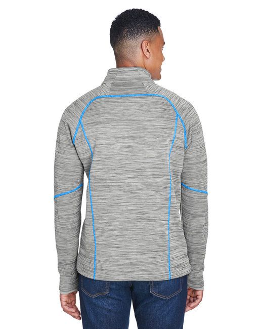 Men's Flux Mélange Bonded Fleece Jacket - CARBON/ OLY RED - S