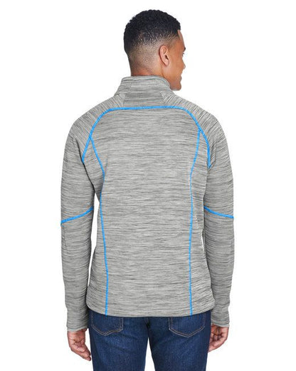 Men's Flux Mélange Bonded Fleece Jacket - CARBON/ OLY RED - S