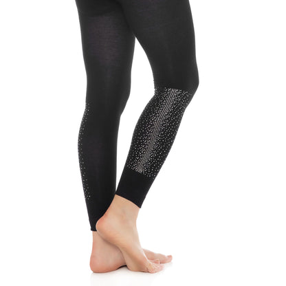Bamboo Leggings for Women Soft Stretchy Full Length Elastic Leggings with Fancy Accessories