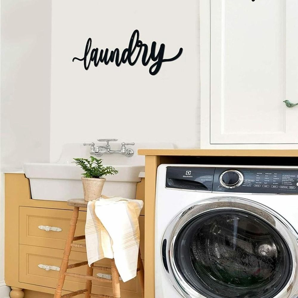 CIFbuy Metal Baked Paint Laundry Sign Wall Art Modern Laundry Room Decor (TikTok, temu pickup)