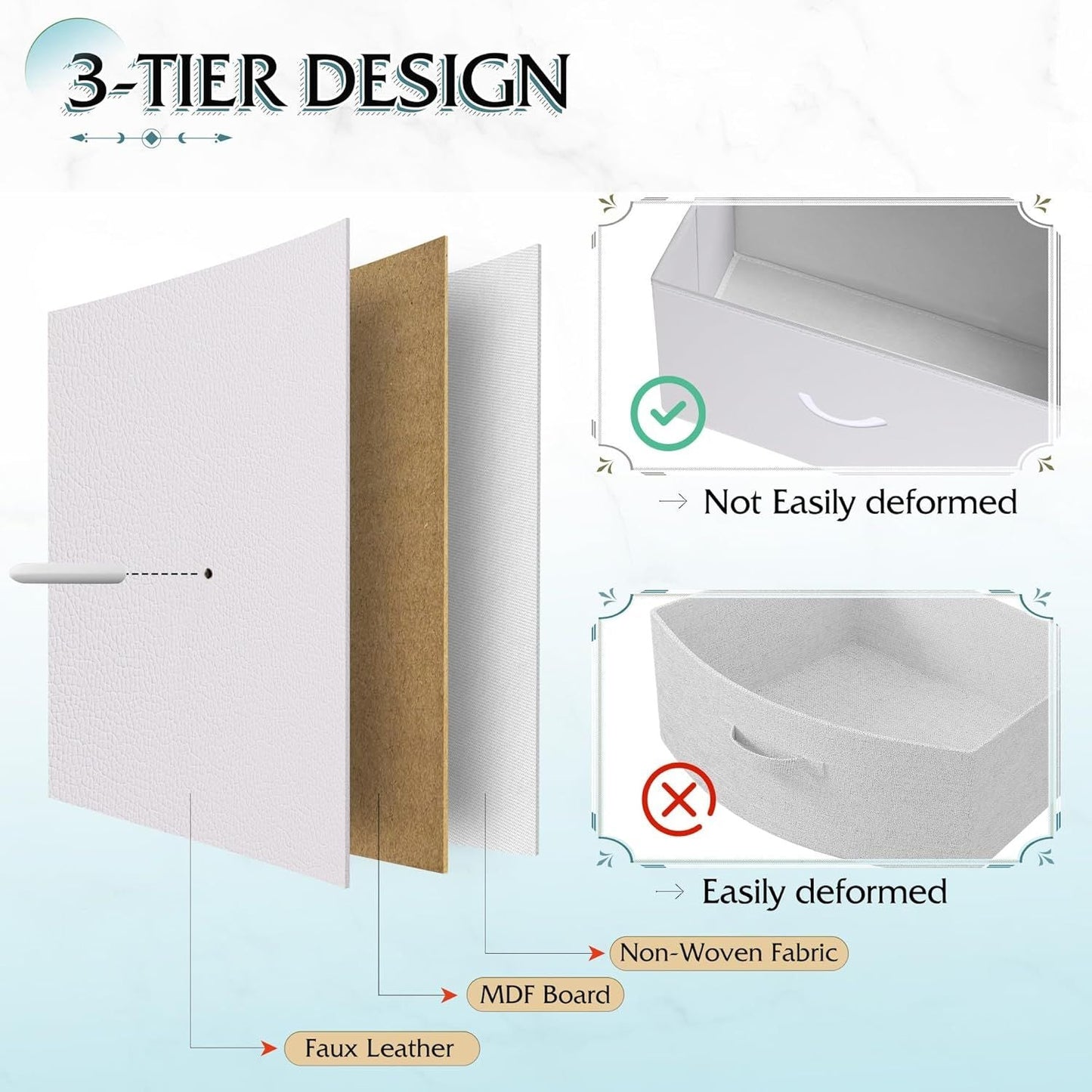 Tall Dresser for Bedroom with 12 Drawers, Dressers & Chests of Drawers, Fabric Dresser for Closet, Living Room, Storage Dressers with Storage Drawers, Steel Frame, Wood Top