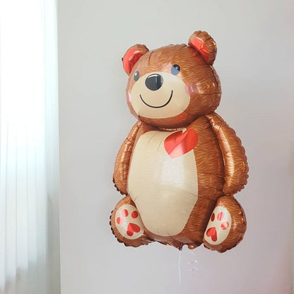 1PCS Big 3D Happy Heart Love Bear Foil Balloon Wedding Valentine's Decoration Birthday Toys Baloon