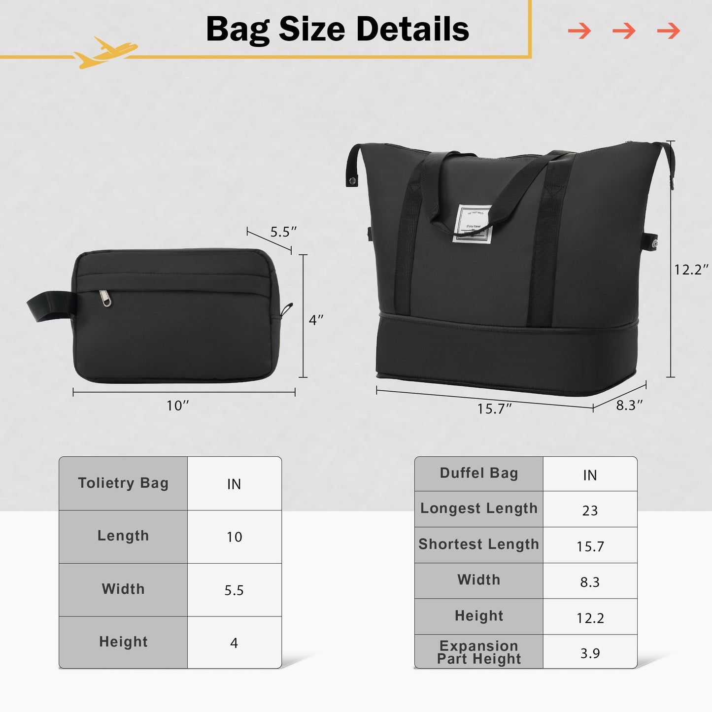 2 Piece Luggage Set with Bags Expanable Spinner Wheels ABS Lightweight Suitcase with TSA Lock 20inch+28inch