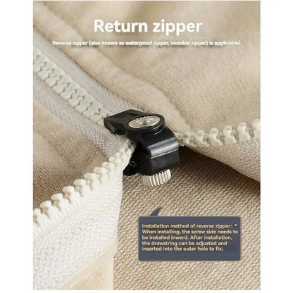 No Sew Zipper Repair Kit - Complete Set with Tools for Clothes Jeans Bags Suitcases