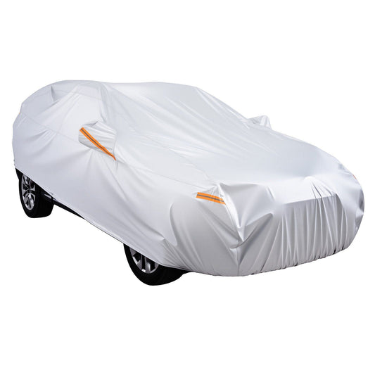 VEVOR Car Cover, Car Cover Waterproof for Toyota Camry Mid Size Sedan, Custom-fit All Weather Sun Rain Wind Frost Dust Snow Protection Full Exterior Covers with Door Zipper and Cotton Lining, Silver