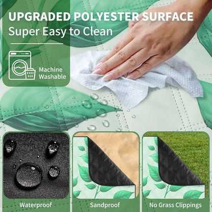 (2025 Upgrade) Extra Large Waterproof Picnic Blankets | Foldable Sandproof Beach Blanket N Outdoor Blanket | 5-Layer Machine Washable Soft Picnic Mat for Camping, Grass, Park N Stadium