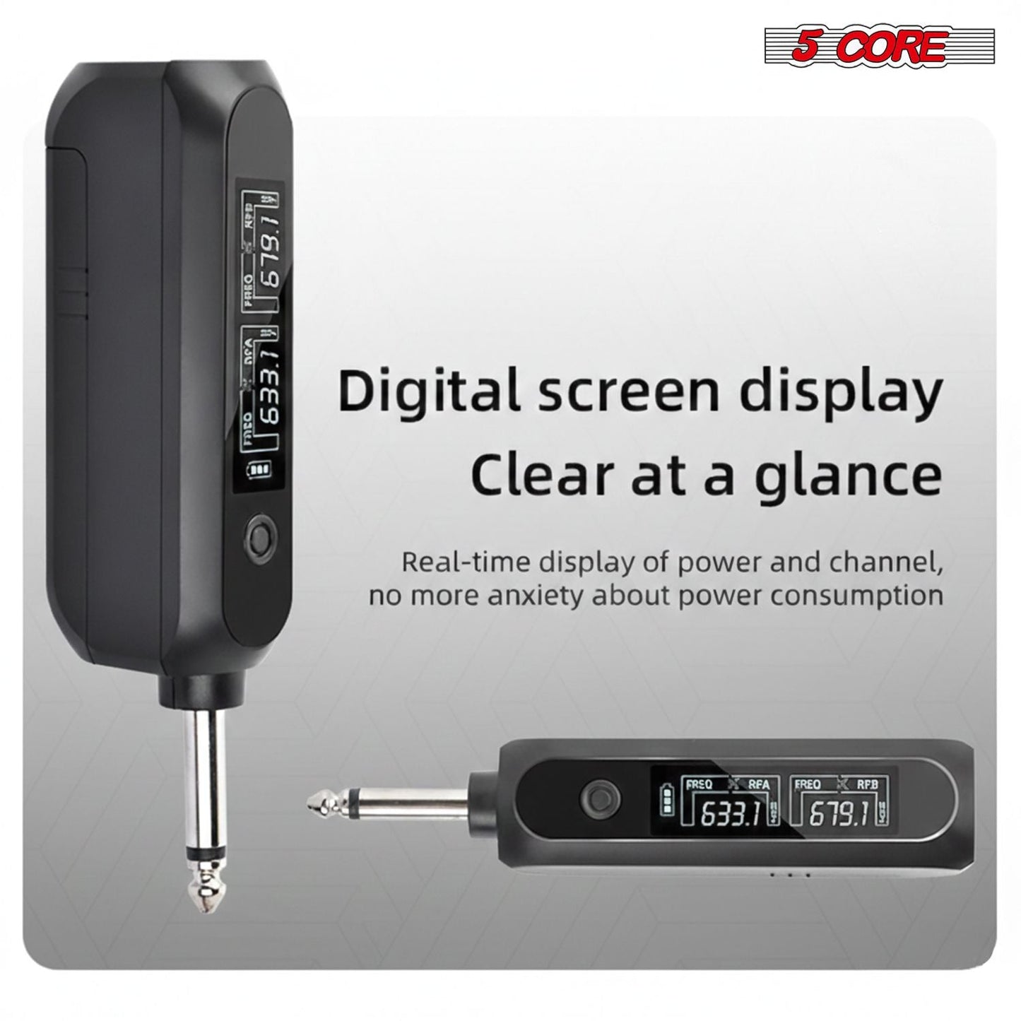 5 Core Microphone Wireless Karaoke Singing Mic Rechargeable Microfono w Lights