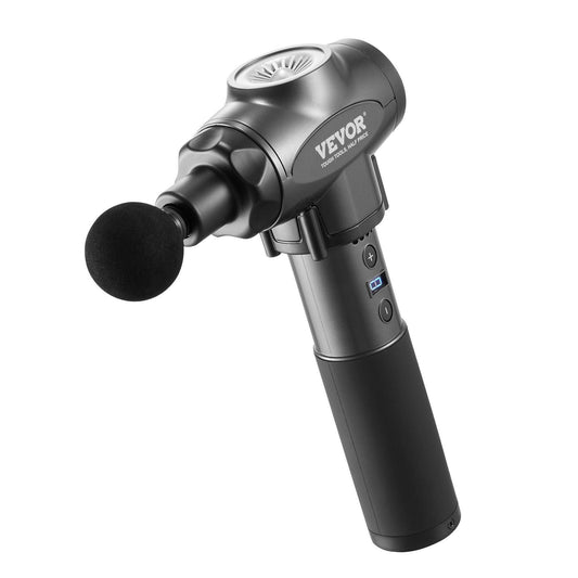 VEVOR Deep Tissue Massage Gun with 9 Speeds & 6 Heads - Handheld Percussion Massager for Muscle Pain Relief & Relaxation