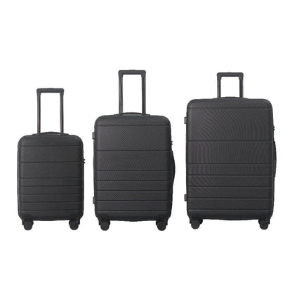 Luggage Sets ABS Hardshell 3pcs Luggage, Lightweight Durable Suitcase sets Spinner Wheels Suitcase with TSA Lock 20''24''28'' Available(Black)