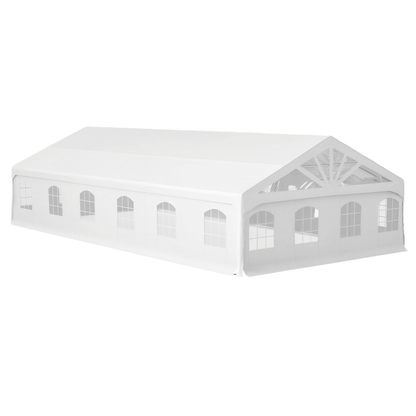 Heavy Duty Party Tent, 19.5' x 39' Large Sun Shade Canopy Tent for Parties, Wedding, Events, BBQ Grill, White