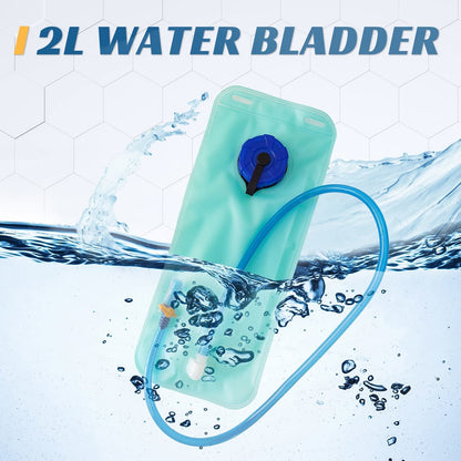 2 Pack Hydration Backpack with 2L Water Hydration Bladder Hydration Water Backpack with Hydration Bladder for Running, Hiking, Cycling, Climbing, Camping, Biking Men and Women