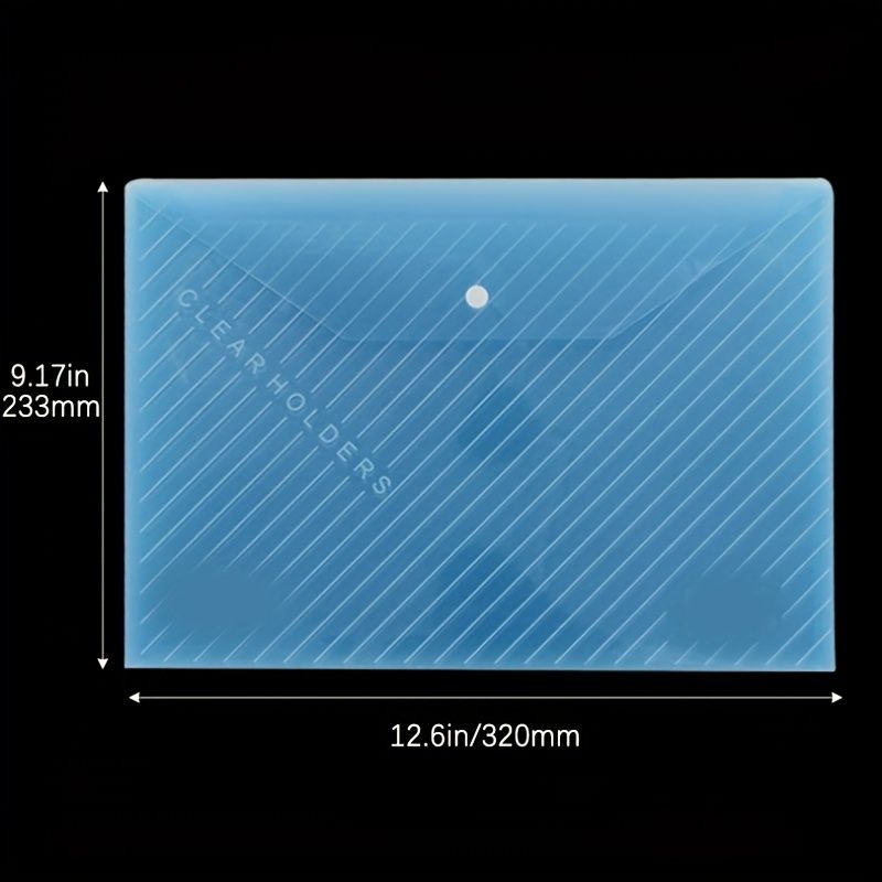 5 Pcs/10 Pcs A4 Transparent Plastic Envelope File Bag, A4 Transparent File Bag, Document Data Storage Bag With Snap Button, For Office Data Storage, Document Stationery Tools Organizing Sorting